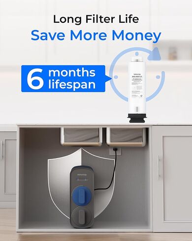 Waterdrop G5P700-CF Filter, Replacement for Waterdrop G5P700 Undersink Reverse Osmosis System, 6-month Lifetime in Saudi Arabia