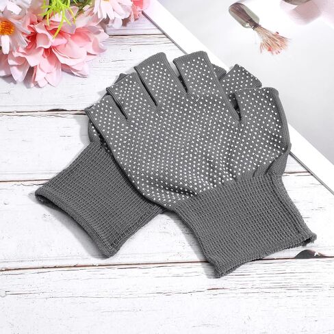 4 Pack Half-Finger Workout Gloves, Lightweight Half-Finger Slip Breathable Fingerless Work Glove Compression Gloves for Cycling Sports Motorcycle Fishing(Grey) in Saudi Arabia