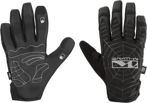 M-Wave Spider Web Full Finger Compression Work and Athletic Gloves, Small, Black in Saudi Arabia