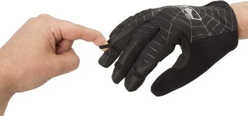 M-Wave Spider Web Full Finger Compression Work and Athletic Gloves, Small, Black in Saudi Arabia