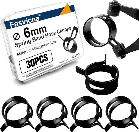 مشابك خرطوم شريطية زنبركية مقاس 5 مم (0.2 بوصة)، 20 قطعة مشابك خرطوم صغيرة لخط الوقود 4-6 مم، وأنابيب حوض السمك، وأنابيب الهواء الصغيرة وخرطوم السيليكون in Kuwait