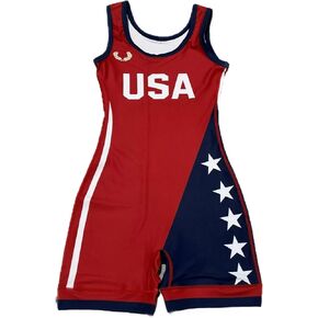 مصارعة أثينا - كل القميص الأمريكي الأحمر للنساء/الفتيات in Kuwait