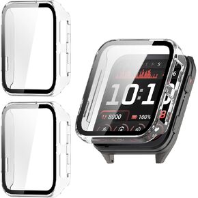 عبوتان من حافظة واقي الشاشة Garmin Venu X1 [تغطية كاملة]، ممتص الصدمات من البولي كربونات الصلب وملحقات الحماية الشاملة لـ Garmin Venu X1 المدمج في طبقة الزجاج المقسى in Kuwait