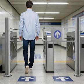 بوابة متأرجحة أوتوماتيكية مع خاصية الفتح اليدوي بزاوية 90 درجة، وميزة الارتداد - مثالية للأسواق والمصانع والحدائق والممرات - حل وصول متين وآمن ومريح in Kuwait