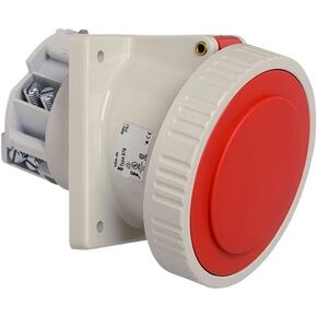 CEE Flat Industrial Socket Concealed Angled Waterproof Socket Dustproof IP67, 125A 5P in Kuwait