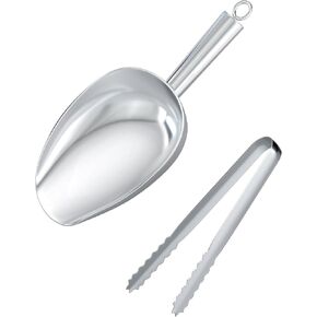 ملقط ثلج مع مغرفة لدلو الثلج، مغرفة فضية من الفولاذ المقاوم للصدأ، للفريزر والمطبخ in Kuwait