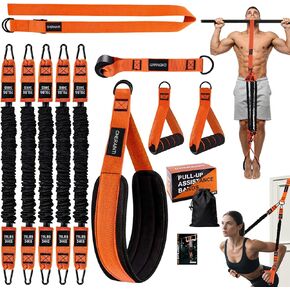 أحزمة مساعدة للسحب من شيرينتي، مجموعة أحزمة مساعدة للسحب شديدة التحمل بوزن 375 رطلًا مع 5 أشرطة مقاومة، حزام قابل للتعديل، راحة مريحة للقدم/الركبة، مقابض ومرساة باب لتدريب القوة في صالة الألعاب الرياضية المنزلية in Kuwait