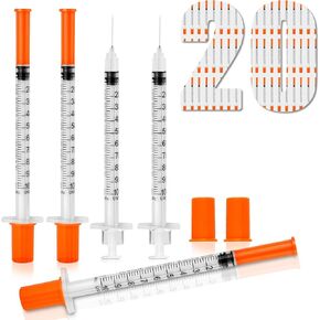 حقنة 1 مل 30 جرام 5/16 بوصة 8 مم، مستلزمات مختبر U-100، مغلفة بشكل فردي 20 عبوة in Kuwait