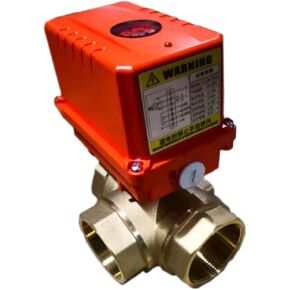 1PCS 2-inch Three-Way Valve AC220v DC12V DC24V Ball Valve Ball Valve 3 Lines 2 Control in Kuwait