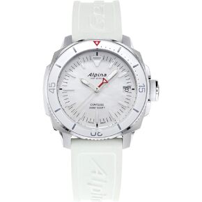 Alpina Seastrong Ladies Mother of Pearl Swiss Quartz Rubber Strap Watch in Saudi Arabia