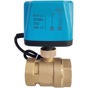 1 قطعة 1-1/4 "صمام كروي 2-خط لولبة داخلية 8 نيوتن متر عزم دوران عالي صمام كروي نحاسي DN32 12 فولت 24 فولت 110 فولت 220 فولت تيار متردد/تيار مستمر (24VDC_مغلق عادة) in Kuwait