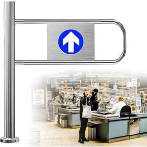 Automatic Rebound Swing Gate - 90° One-Way Safety Door, Stainless Steel Supermarket Access, Automatic Closing Barrier, 70x100cm Secure Entry Device, Right-100x100cm in Saudi Arabia