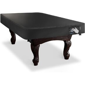 غطاء طاولة بلياردو من الجلد مع جيب بطول 8 أقدام، غطاء طاولة بلياردو عالي التحمل مقاوم للماء والتمزق، أسود، 100 بوصة طول × 56 بوصة عرض × 8 بوصة ارتفاع in Kuwait