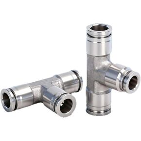 304 Stainless Steel Pneumatic Quick Connect Connector With Gas Tube Tee PE6/8/PEG12-8 1Pcs(变径PEG8-6-8) in Kuwait