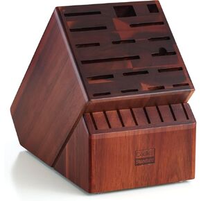 Cooks Standard Acacia wood Knife Block Holder without Knives, 25 Slot X-Large Universal Countertop Butcher Block Kitchen Knife Stand for Easy Kitchen Storage in Saudi Arabia