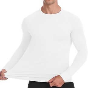 Men's Compression Long Shirt Sleeve Athletic Workout T-Shirts Top Active Sport Baselayer Undershirt Gear Shirt Dry Fit in Kuwait