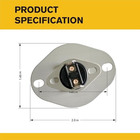 20162904 Primary Limit Switch Replacement for Goodman Furnace, Metal High Limit Switch 150°/110°, Replaces L40-524 in Kuwait