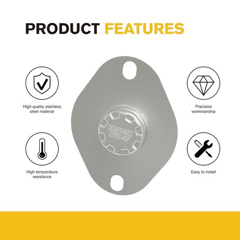 20162904 Primary Limit Switch Replacement for Goodman Furnace, Metal High Limit Switch 150°/110°, Replaces L40-524 in Kuwait