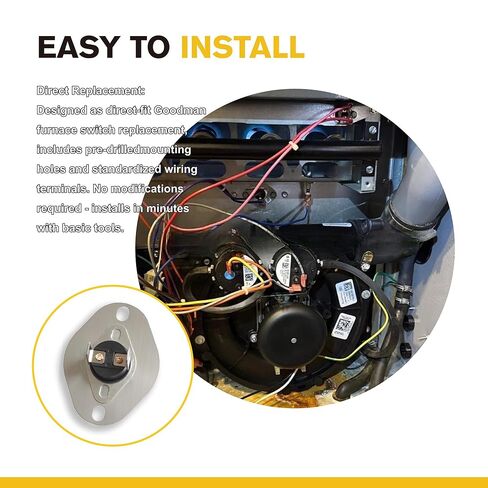 20162904 Primary Limit Switch Replacement for Goodman Furnace, Metal High Limit Switch 150°/110°, Replaces L40-524 in Kuwait