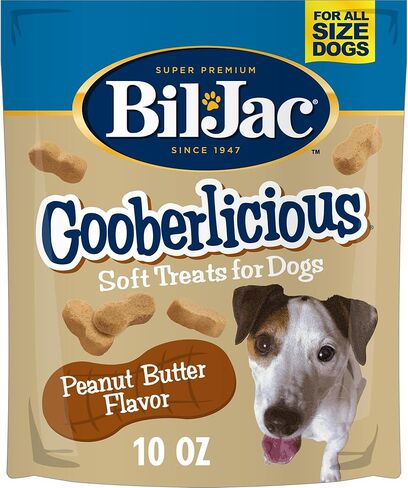 Bil-Jac Gooberlicious Soft Treats for Dogs, Peanut Butter Flavor, Made with Real Chicken Liver, 10oz (2-Pack) in Kuwait