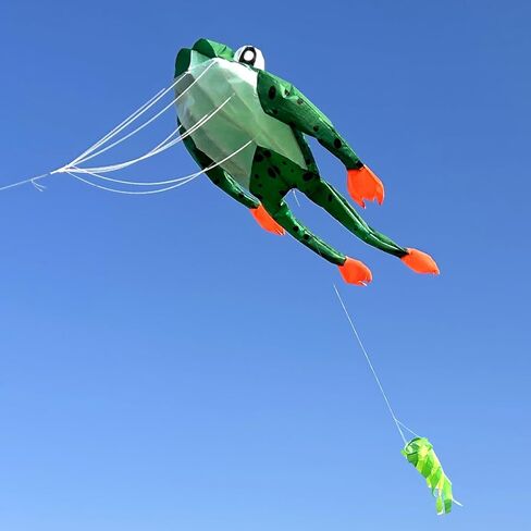 HENGDA KITE 3D Frog Kite for Kids and Adults,Easy to Fly,Excellent Fabric and Structure Design,Huge Frameless Soft Parafoil Giant Kites in Saudi Arabia