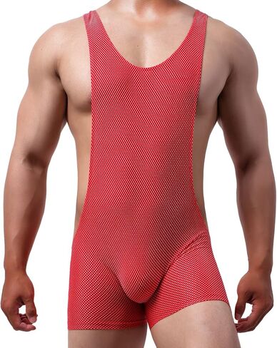 ملابس داخلية للرجال من QiaTi، ملابس رياضية قابلة للتنفس، قطعة واحدة من ملابس الجسم، بدلة يوتار أساسية للرجال in Kuwait