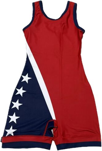 مصارعة أثينا - كل القميص الأمريكي الأحمر للنساء/الفتيات in Kuwait