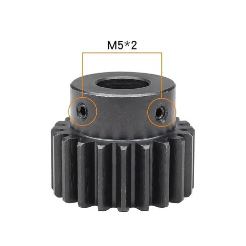 Steel Heavy Duty Motor Pinion Gear Spur Gear 2M-20T Bore 8-20mm Motor Blackening Carbon Steel Teeth Height 20mm(14 mm) in Saudi Arabia
