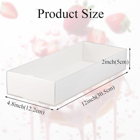 RomanticBaking 20Pack 12x4.8x2Inch Easter Day Clear Cookie Boxes Chocolate Covered Strawberry Boxes Bakery Packaging for 12 Truffle Cakesickle Gift Mother's Day Christmas Valentine's in Kuwait