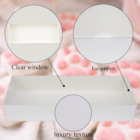 RomanticBaking 20Pack 12x4.8x2Inch Easter Day Clear Cookie Boxes Chocolate Covered Strawberry Boxes Bakery Packaging for 12 Truffle Cakesickle Gift Mother's Day Christmas Valentine's in Kuwait