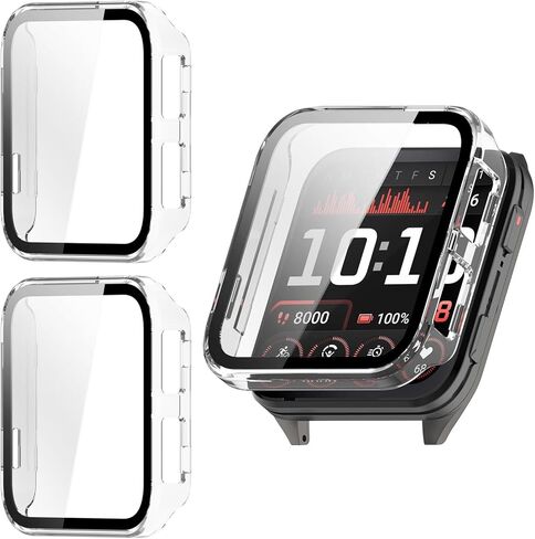 2 Pack for Garmin Venu X1 Screen Protector Case [Full Coverage], Hard PC Bumper All-Around Protective Accessories for Garmin Venu X1 Built-in Tempered Glass Film in Saudi Arabia