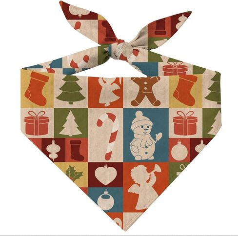 عصابات عيد الميلاد للكلاب، عصابات للكلاب، وشاح مثلث للحيوانات الأليفة سانتا كلوز، باندانا عيد الميلاد للكلاب المتوسطة الصغيرة، هدايا للعطلات والجرو والكلاب الأليفة in Kuwait