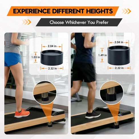 4-Pack Treadmill Incline Riser Blocks for Leveling & Uphill Training, Adaptable to Two Slopes Cushioning and Durable Support Block Fit for Home and Gym in Kuwait