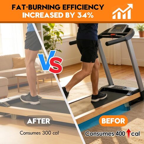 4-Pack Treadmill Incline Riser Blocks for Leveling & Uphill Training, Adaptable to Two Slopes Cushioning and Durable Support Block Fit for Home and Gym in Kuwait