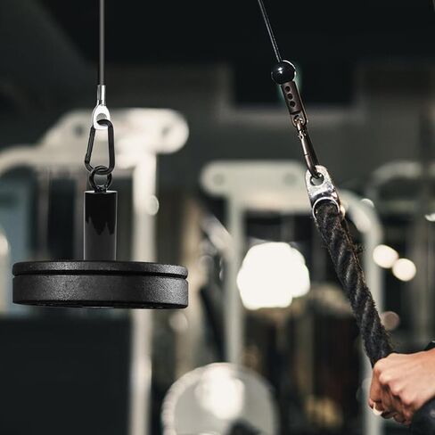 LFJ دبوس تحميل الوزن مع حلقة تسلق تناسب 2 بوصة لوحات الوزن الأولمبية لنظام بكرة الكابل LAT المنسدلة ملحقات الصالة الرياضية المنزلية in Kuwait