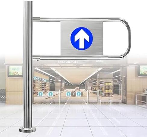 Secure Swinging Gate for Market Entrance & Self-Closing Security Gate – Ideal for Shops, Libraries, Warehouses, and Outdoor Areas in Saudi Arabia