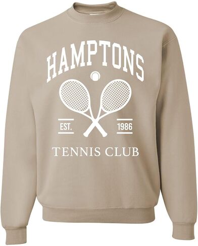 سويت شيرت Wild Bobby Hamptons Tennis Club Est 1986 الرياضي للجنسين بياقة دائرية in Saudi Arabia