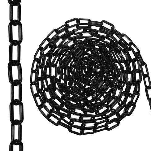 PATIKIL 50Ft Plastic Chain Safety Barrier, Safety Chain Links Crowd Control Barrier for Fence Gate Garden Construction Driveway Elevator Parking Lot Queue Line, Orange White in Saudi Arabia