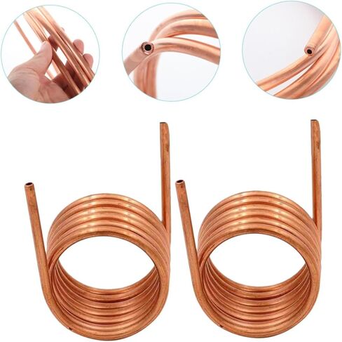 Luxshiny 2 قطعة أنابيب نحاسية ناعمة لفائف 2 متر 4x0.5 مللي متر أنبوب نحاسي رقيق الجدار لمكيف الهواء وفريزر التبريد in Saudi Arabia