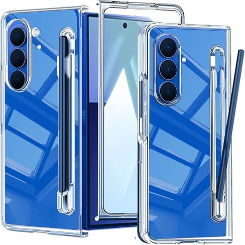 حافظة لهاتف Samsung Galaxy Z Fold 7 شفافة، لفتحة حامل قلم S Pen & S، مع واقي شاشة، [مضاد للاصفرار] مقاوم للصدمات من الدرجة العسكرية، مقاس نحيف، متين للغاية لغطاء Galaxy Fold z 7، شفاف in Kuwait