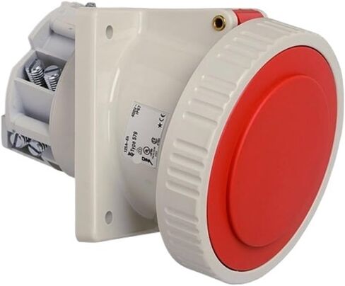 CEE Flat Industrial Socket Concealed Angled Waterproof Socket Dustproof IP67, 125A 5P in Kuwait