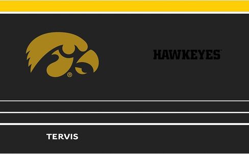 Tervis Traveler Iowa Hawkeyes - Night Game Triple Insulated Tumbler Travel Cup Keeps Drinks Cold & Hot, 20oz, Stainless Steel in Saudi Arabia
