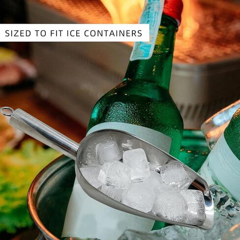 ملقط ثلج مع مغرفة لدلو الثلج، مغرفة فضية من الفولاذ المقاوم للصدأ، للفريزر والمطبخ in Kuwait