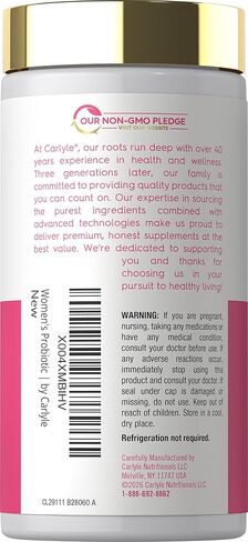 Carlyle Women's 25 Billion CFU Probiotic | Supported by 27 Strains | 30 Delayed Release Capsules | Vegan, Non-GMO and Gluten Free | for Her in Saudi Arabia