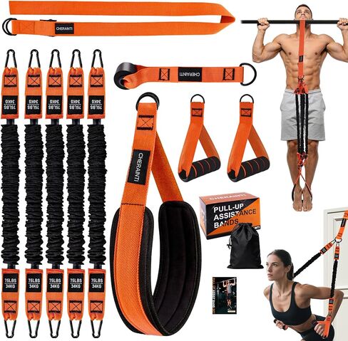 أحزمة مساعدة للسحب من شيرينتي، مجموعة أحزمة مساعدة للسحب شديدة التحمل بوزن 375 رطلًا مع 5 أشرطة مقاومة، حزام قابل للتعديل، راحة مريحة للقدم/الركبة، مقابض ومرساة باب لتدريب القوة في صالة الألعاب الرياضية المنزلية in Kuwait