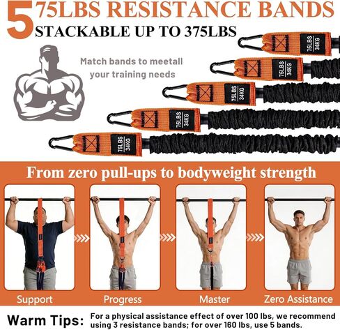 أحزمة مساعدة للسحب من شيرينتي، مجموعة أحزمة مساعدة للسحب شديدة التحمل بوزن 375 رطلًا مع 5 أشرطة مقاومة، حزام قابل للتعديل، راحة مريحة للقدم/الركبة، مقابض ومرساة باب لتدريب القوة في صالة الألعاب الرياضية المنزلية in Kuwait