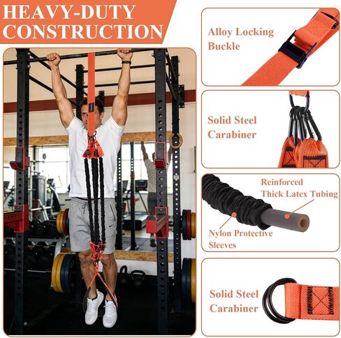 أحزمة مساعدة للسحب من شيرينتي، مجموعة أحزمة مساعدة للسحب شديدة التحمل بوزن 375 رطلًا مع 5 أشرطة مقاومة، حزام قابل للتعديل، راحة مريحة للقدم/الركبة، مقابض ومرساة باب لتدريب القوة في صالة الألعاب الرياضية المنزلية in Kuwait