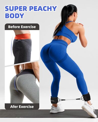 Resistance Bands Set – Resistance Band and Adjustable Ankle Exercise Bands with Cuffs Great Equipment for Training, Working Out, Yoga,Home Gym with Training Guidance & Carry Bag,Set of 8 (Black) in Kuwait