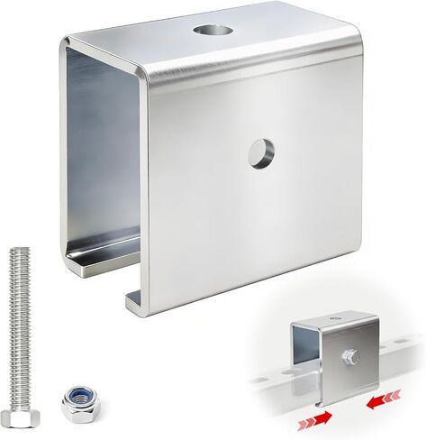 دعامة تمديد موصل قناة تبختر، اتصال سريع لقناتين، فولاذ مجلفن عالي التحمل، يناسب جميع قنوات تبختر 1-5/8 بوصة، دعامة تمديد صناعية UNISTRUT، مجموعة واحدة in Kuwait