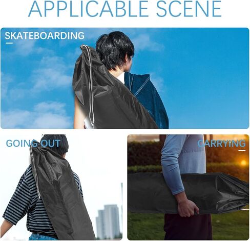 قطعتان من حقيبة ظهر لوح التزلج حقيبة كتف بحمالة كتف وحقيبة رياضية عملية خفيفة الوزن للتزلج في الهواء الطلق مع ملحقات برباط نمط عشوائي in Kuwait